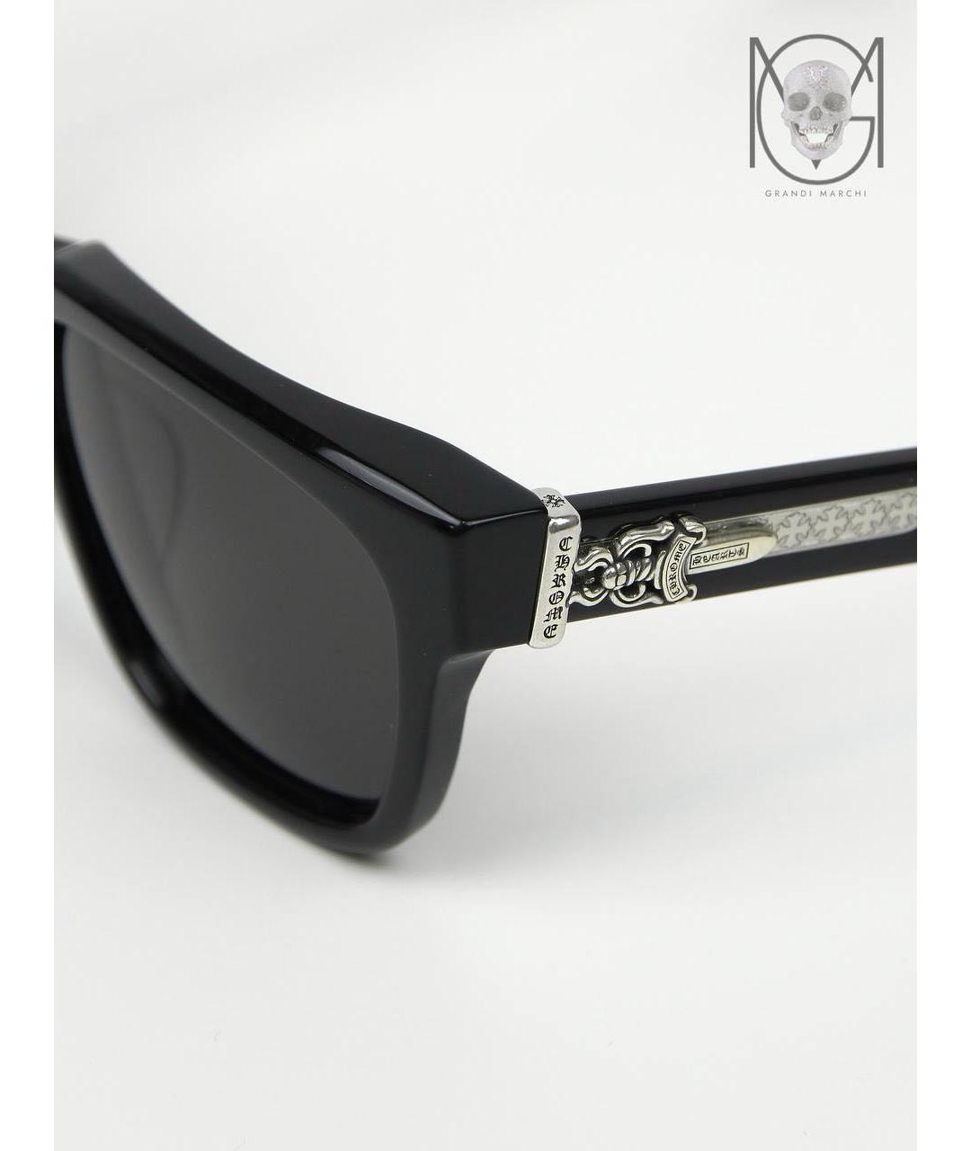 CHROME HEARTS Черные пластиковые солнцезащитные очки, фото 7