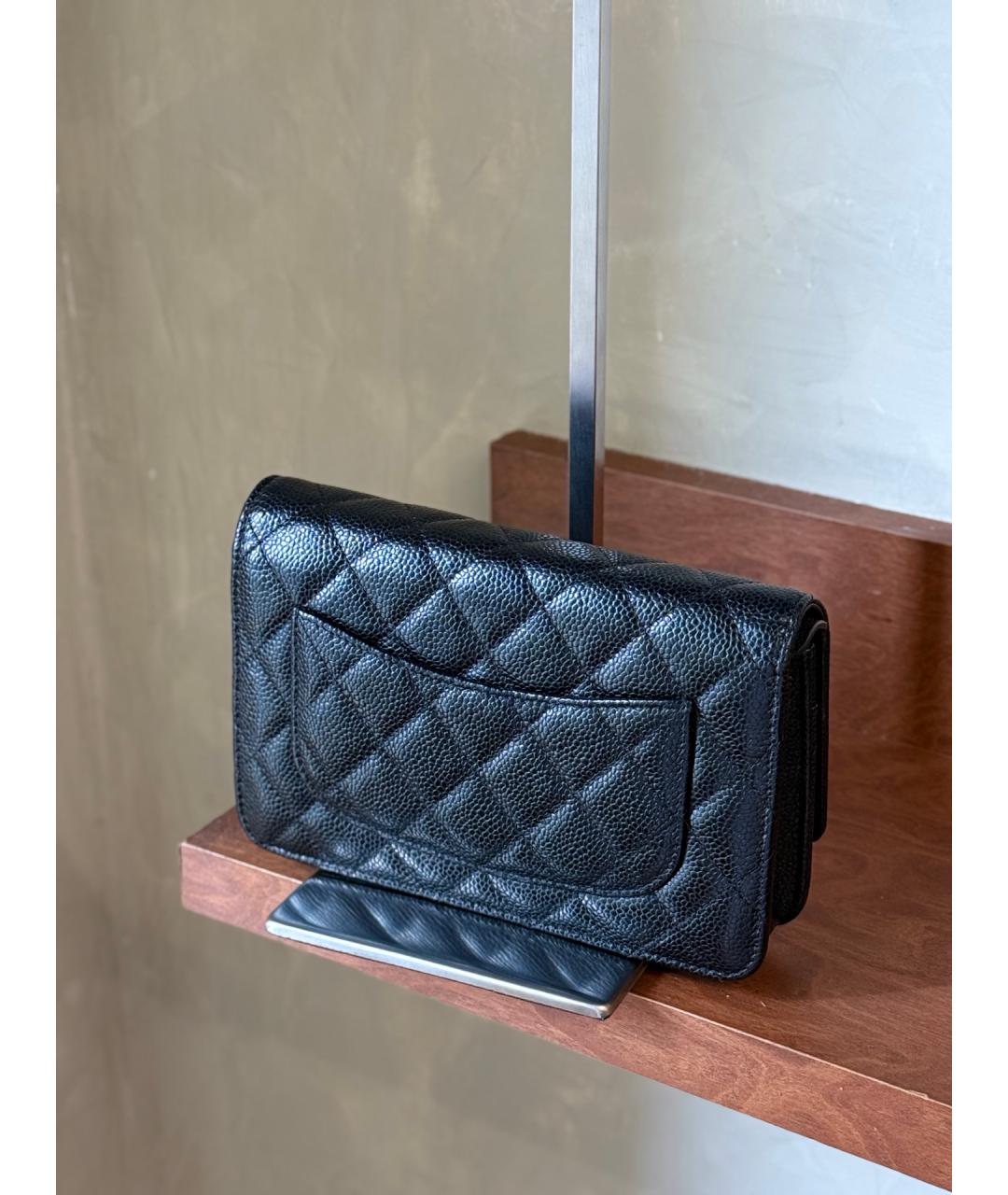 CHANEL Черная кожаная сумка тоут, фото 7