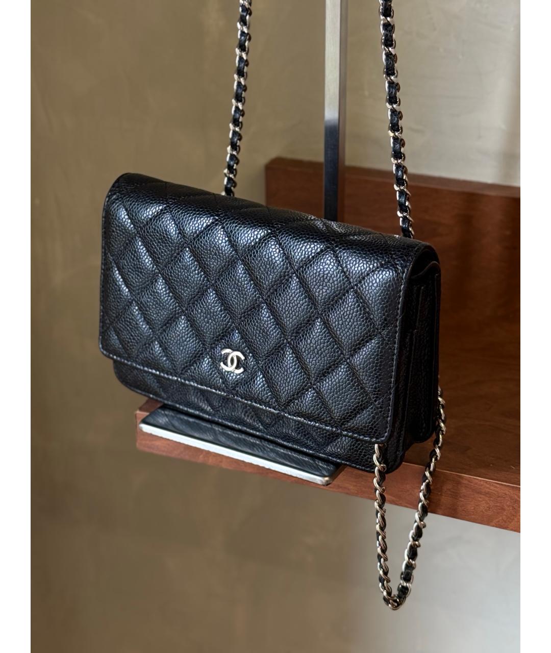 CHANEL Черная кожаная сумка тоут, фото 3