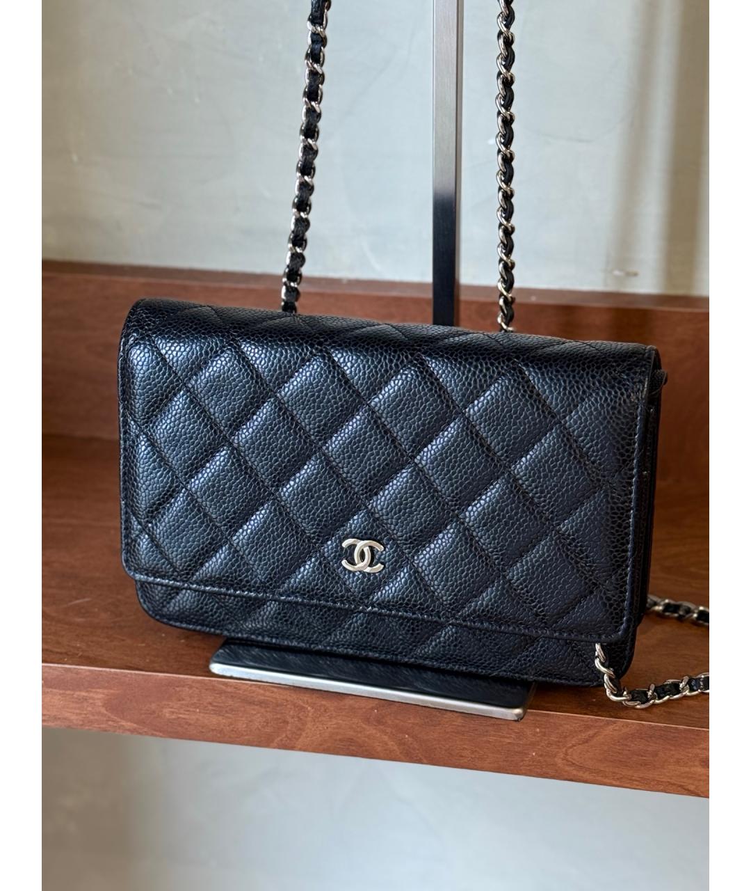 CHANEL Черная кожаная сумка тоут, фото 2
