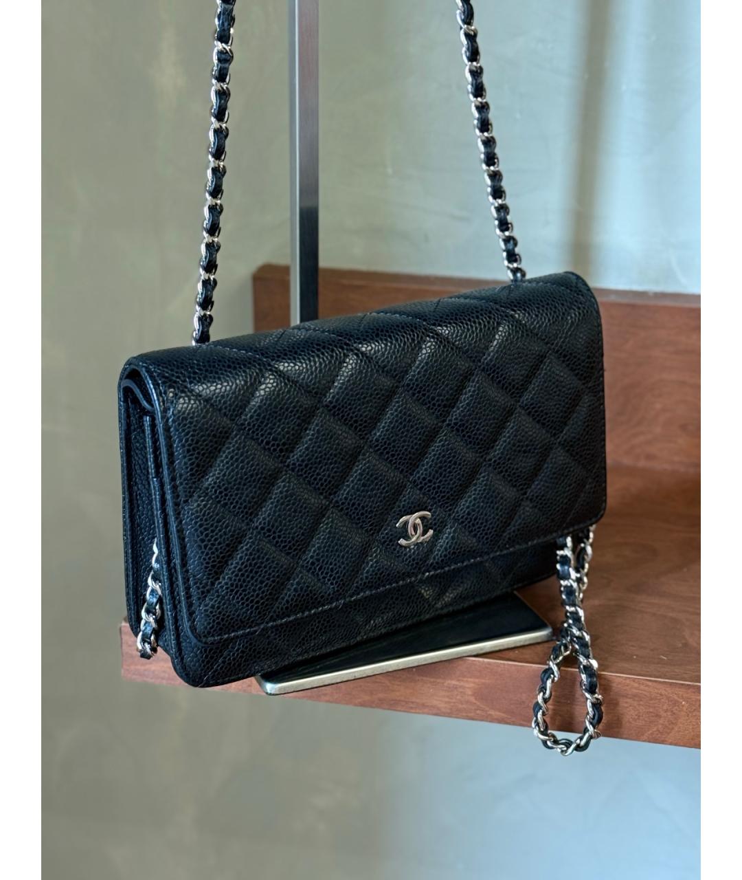 CHANEL Черная кожаная сумка тоут, фото 4