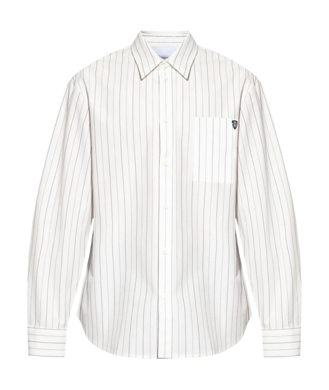 BURBERRY Белая хлопковая кэжуал рубашка, фото 1