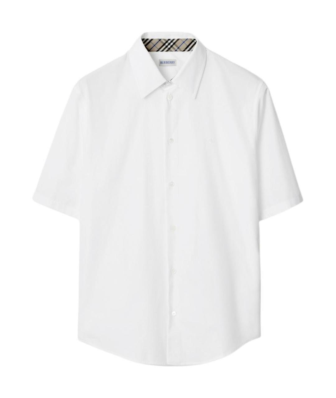 BURBERRY Белая хлопковая кэжуал рубашка, фото 1
