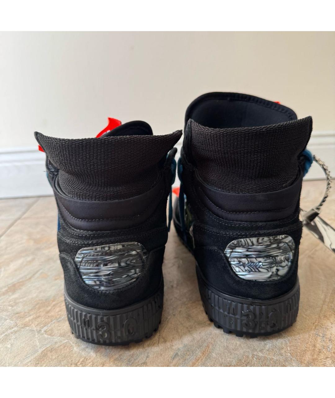 OFF-WHITE Черные высокие кроссовки / кеды, фото 4