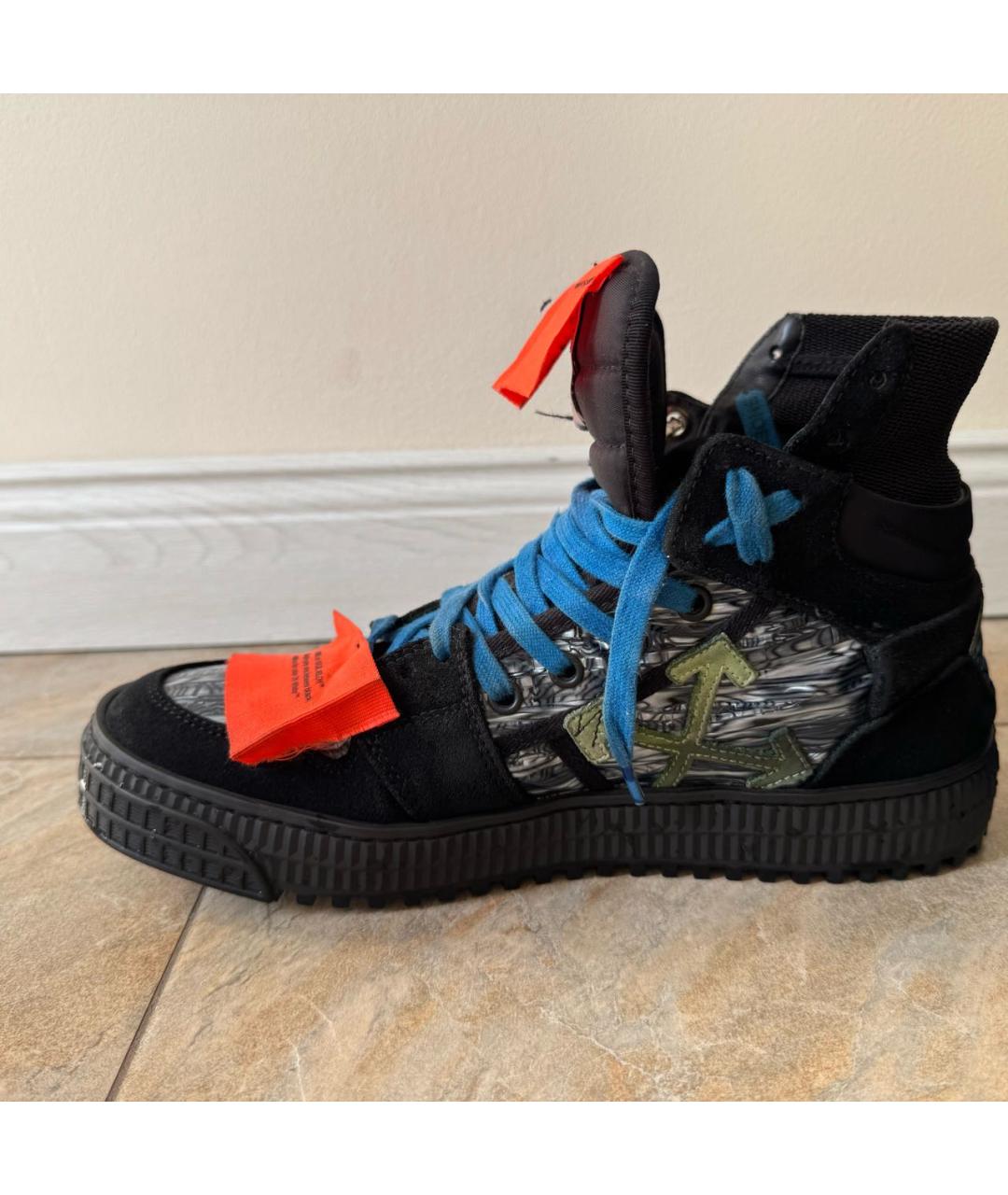 OFF-WHITE Черные высокие кроссовки / кеды, фото 5