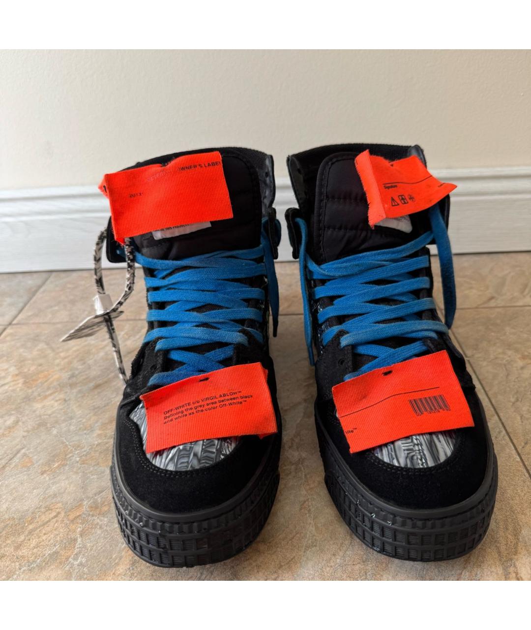 OFF-WHITE Черные высокие кроссовки / кеды, фото 2