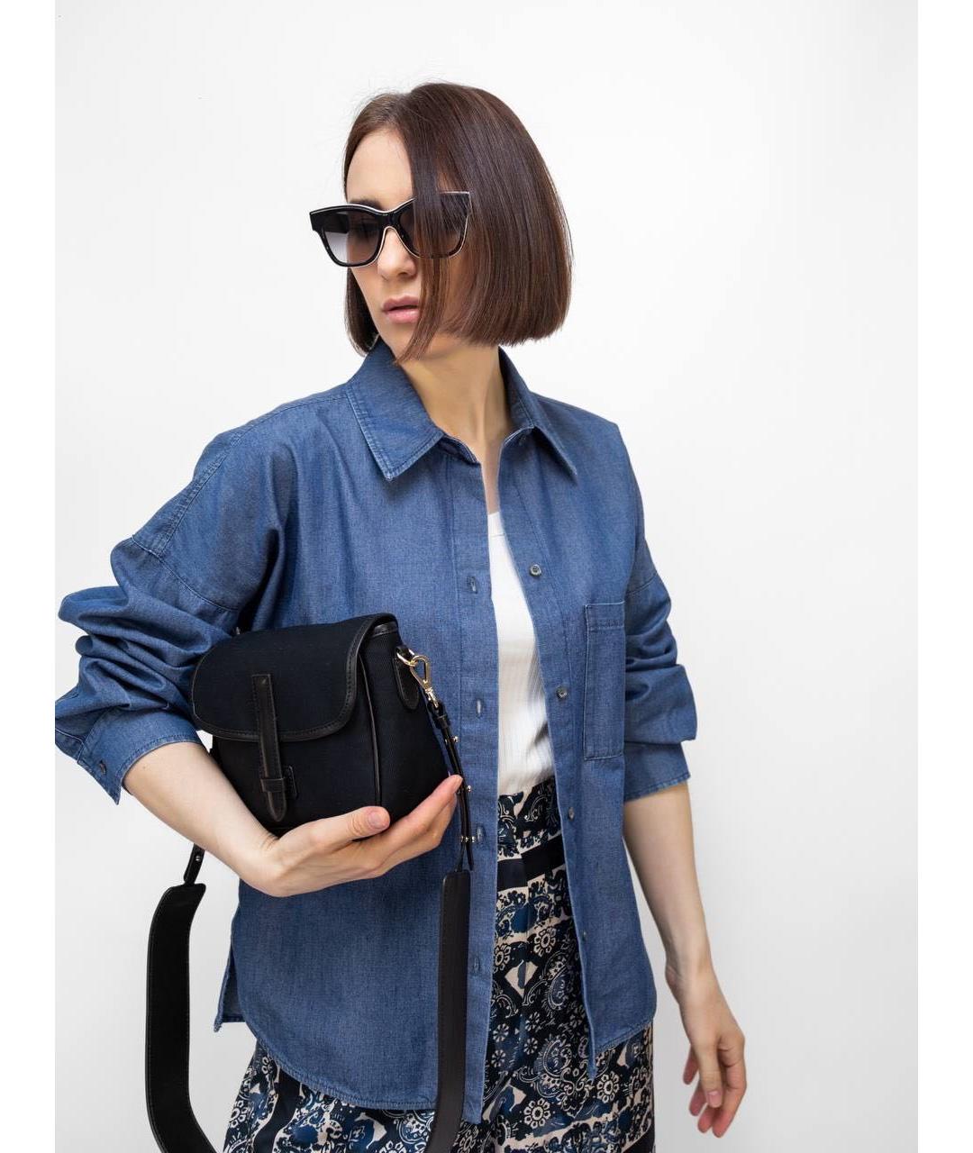 WEEKEND MAX MARA Синяя хлопковая рубашка, фото 6