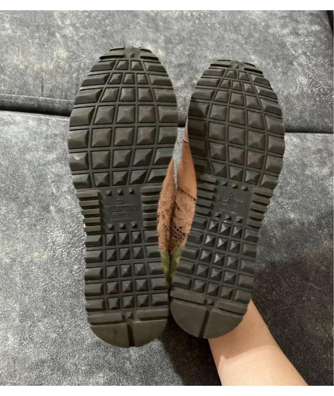 VALENTINO Розовые текстильные кроссовки, фото 5