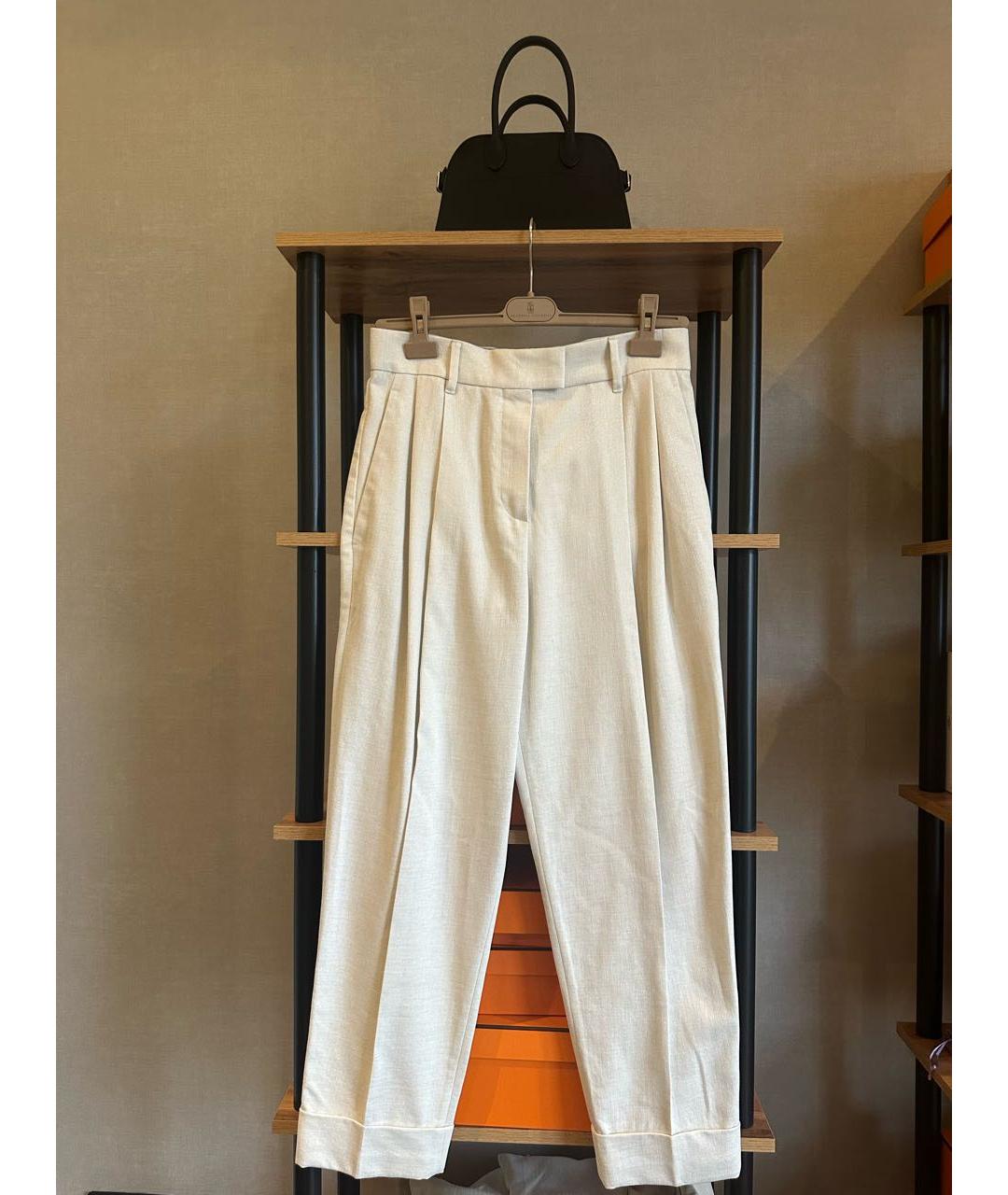 BRUNELLO CUCINELLI Белый вискозный костюм с брюками, фото 2