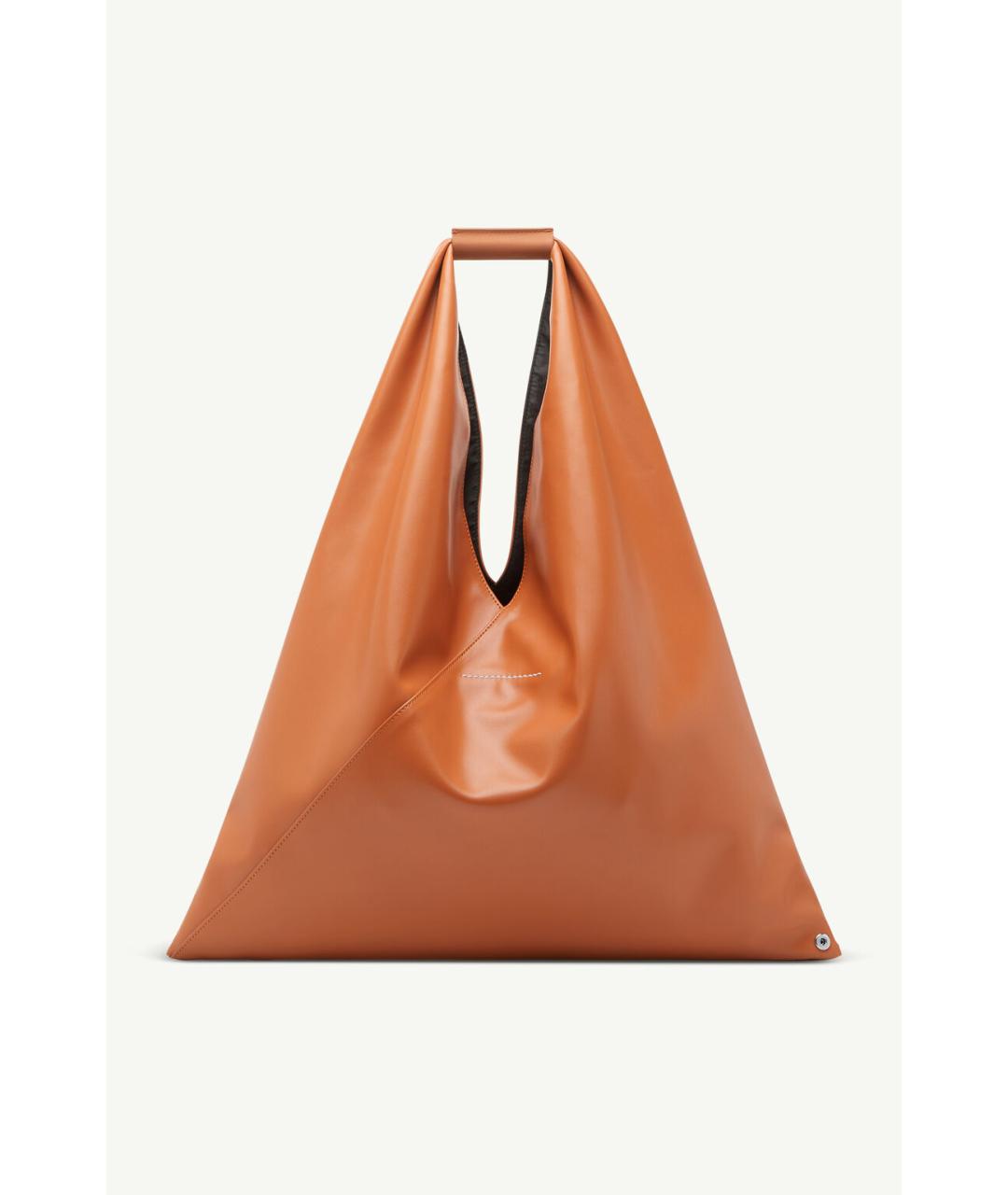 MM6 MAISON MARGIELA Оранжевая синтетическая сумка тоут, фото 2
