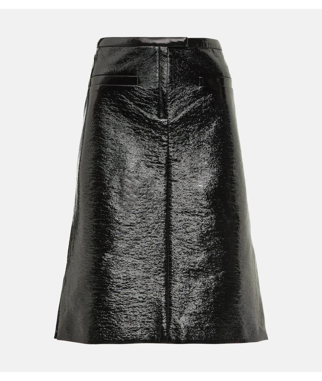 COURREGES Черная полиуретановая юбка мини, фото 8