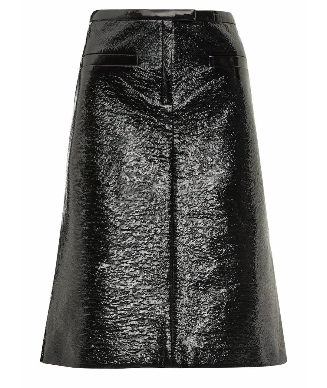 COURREGES Черная полиуретановая юбка мини, фото 1