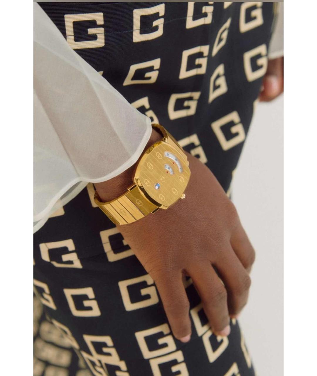 GUCCI Золотые часы, фото 5
