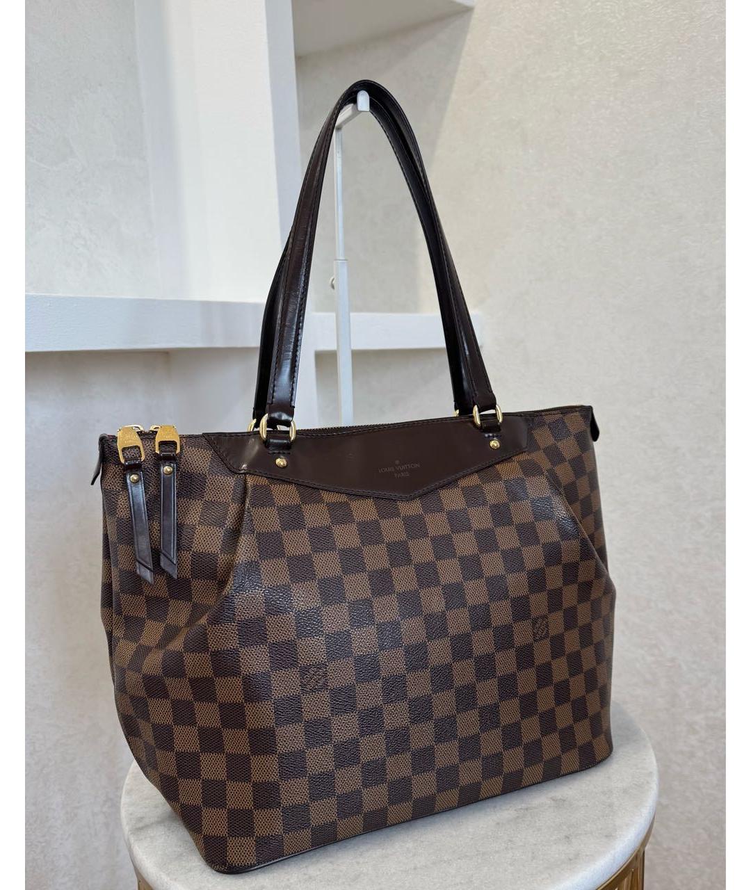 LOUIS VUITTON Коричневая сумка тоут, фото 3