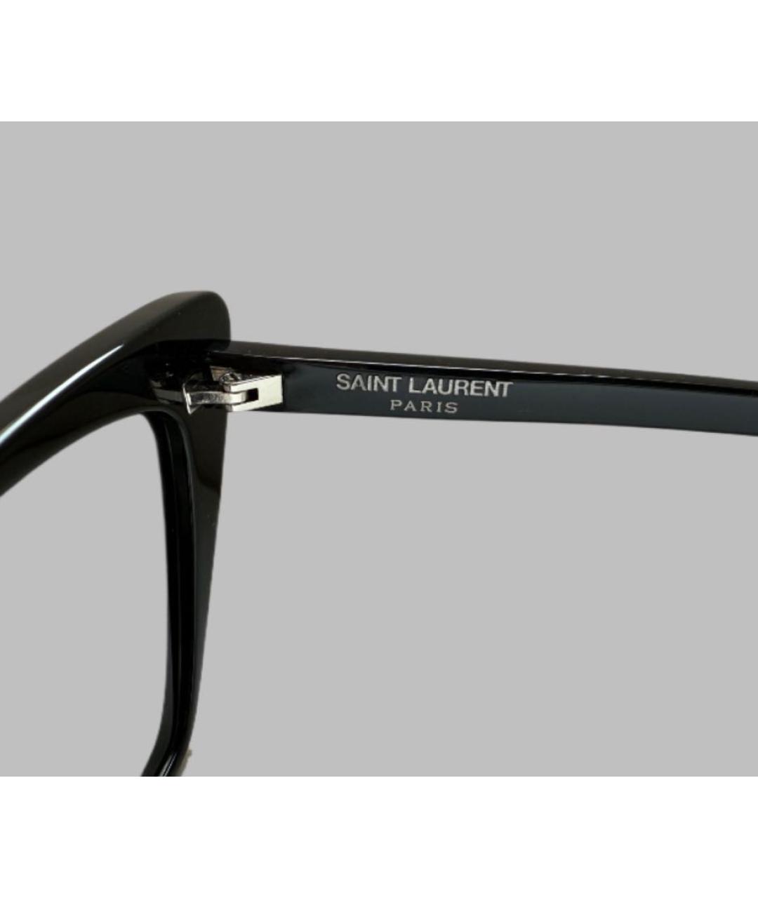 SAINT LAURENT Черные пластиковые солнцезащитные очки, фото 2