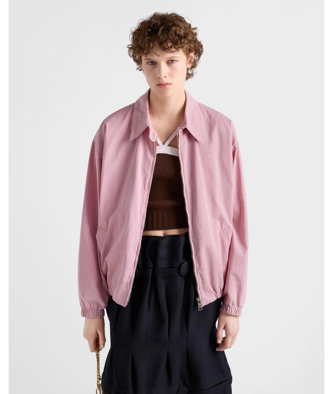 PRADA Розовая хлопковая куртка, фото 3