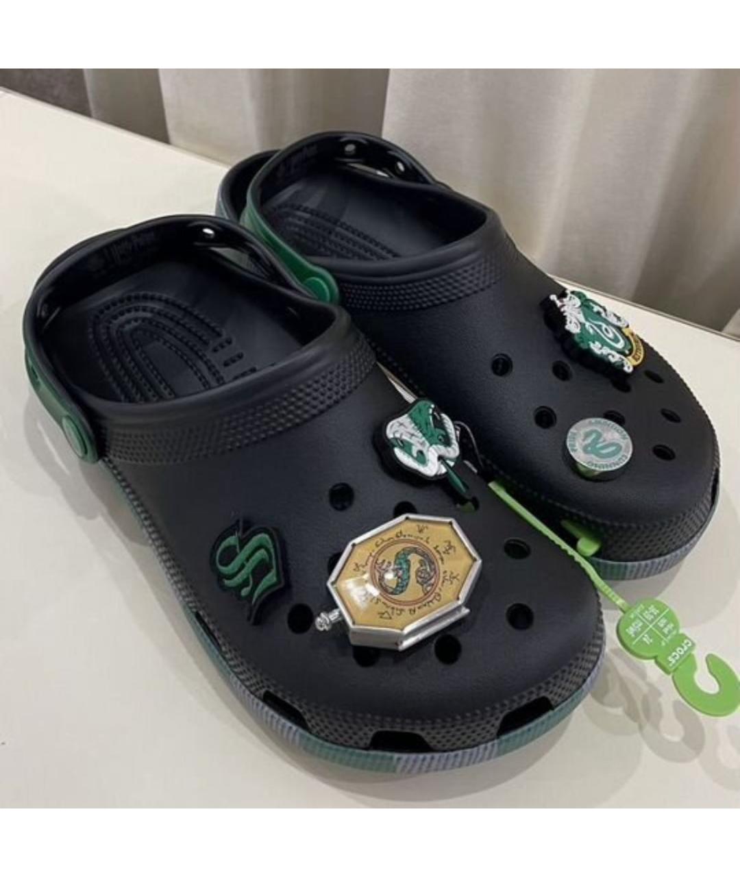 CROCS Черные резиновые сабо, фото 5