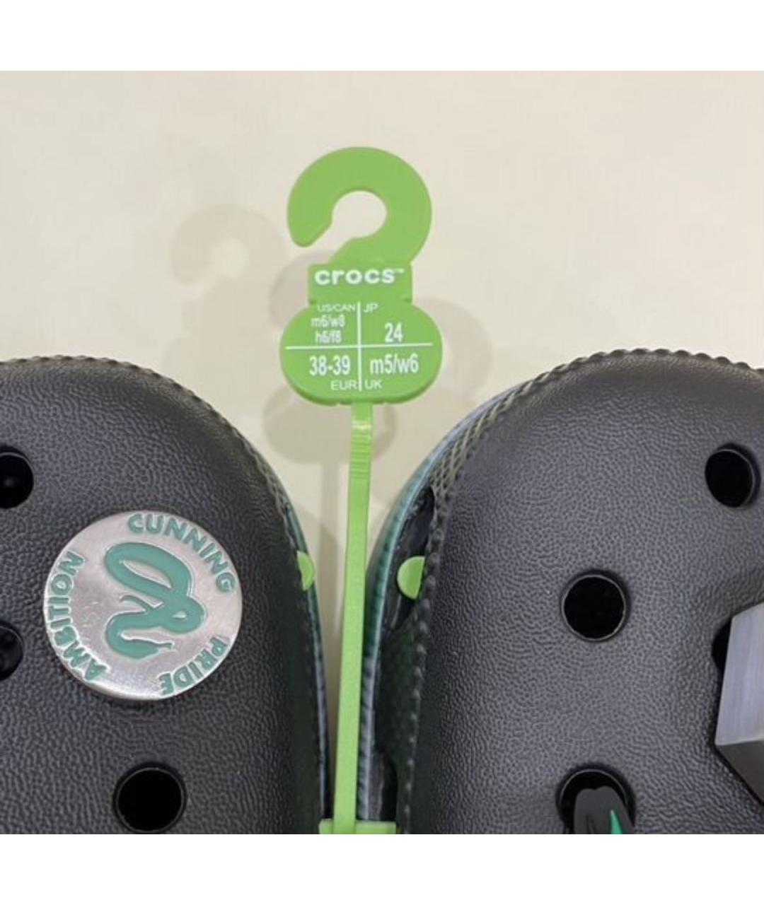 CROCS Черные резиновые сабо, фото 8