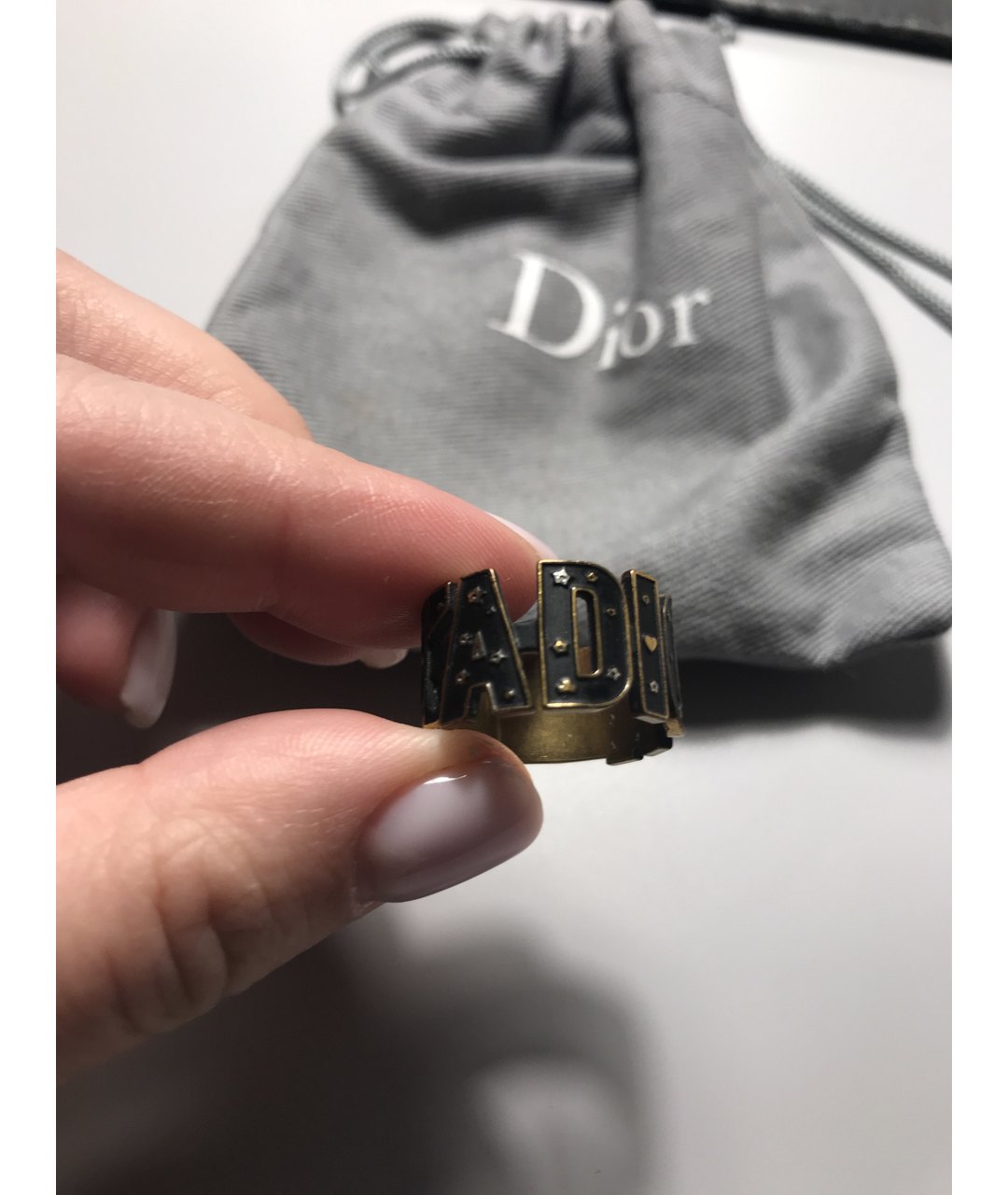 CHRISTIAN DIOR PRE-OWNED Золотое латунное кольцо, фото 6