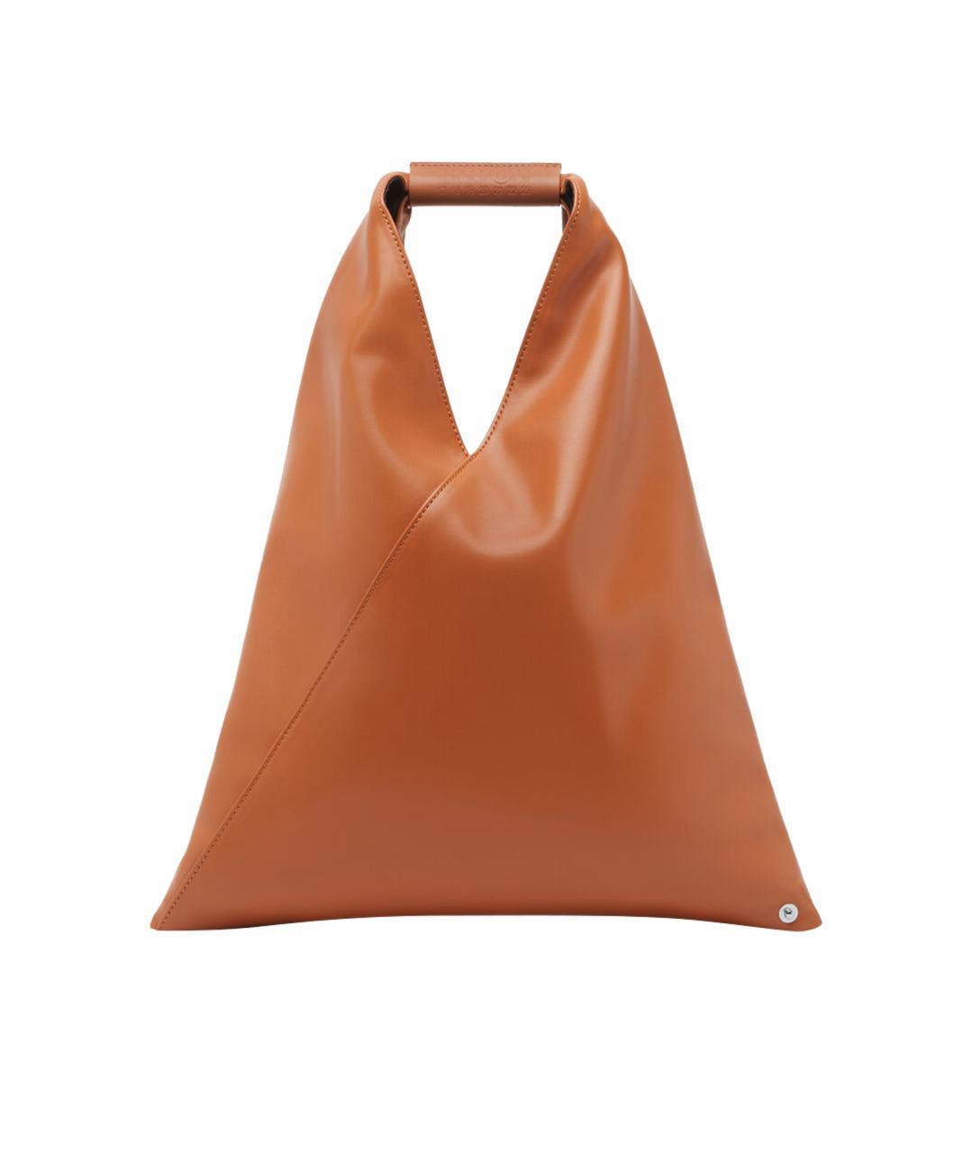 MM6 MAISON MARGIELA Оранжевая синтетическая сумка тоут, фото 1