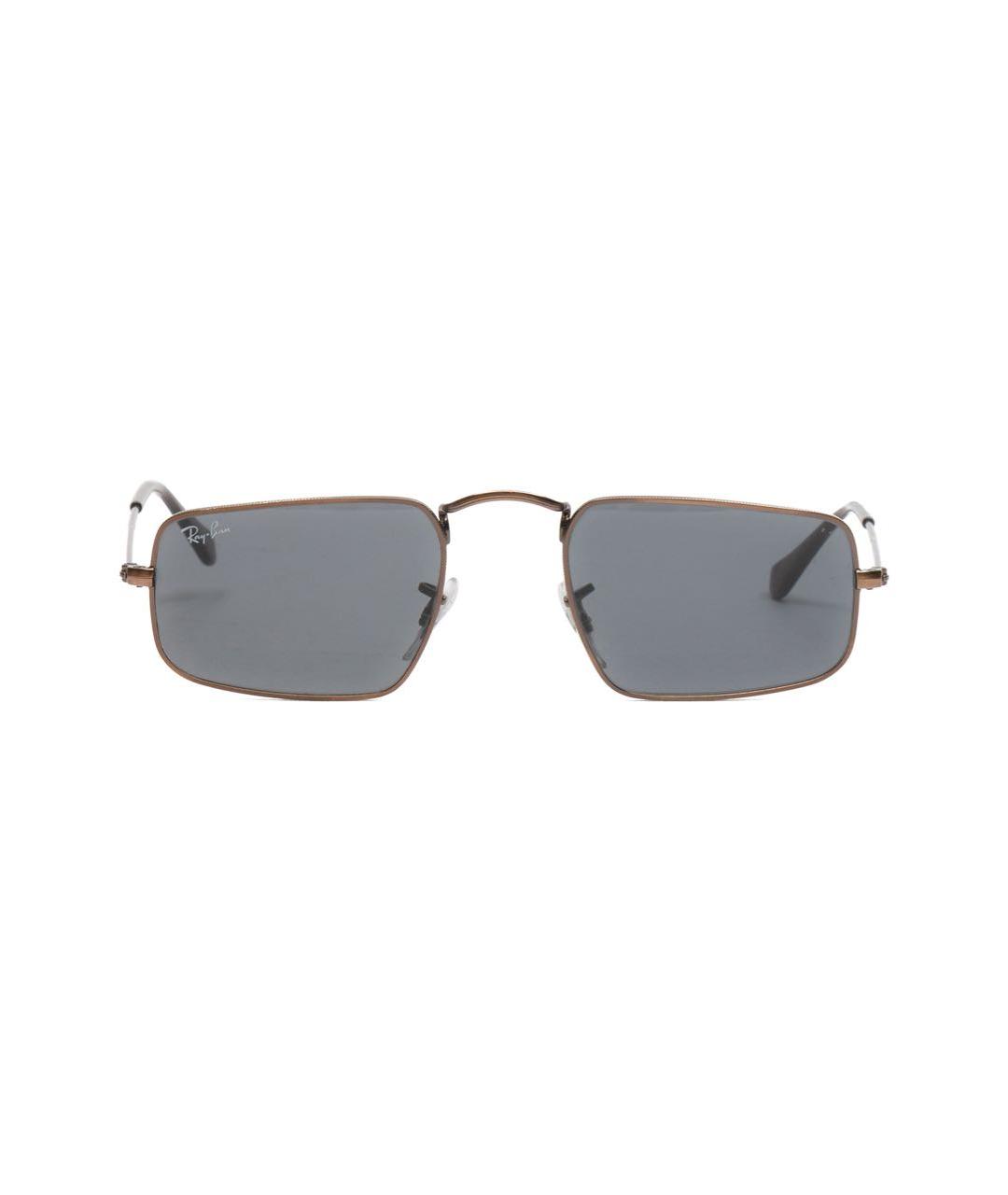 RAY BAN Коричневые металлические солнцезащитные очки, фото 5