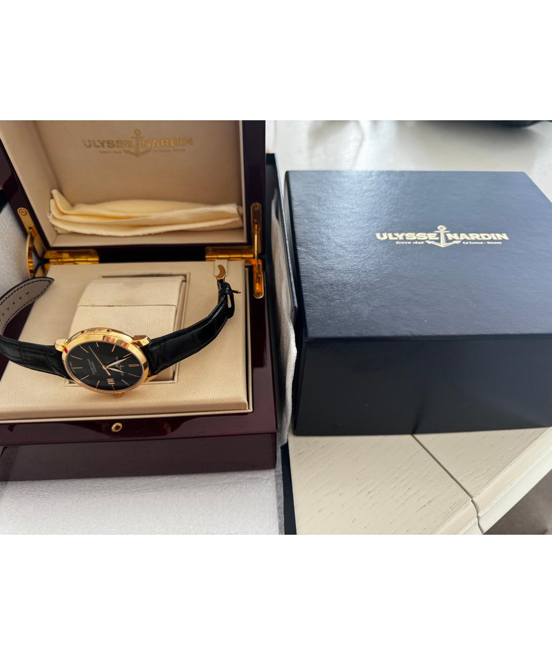 Ulysse Nardin Золотые часы из желтого золота, фото 5
