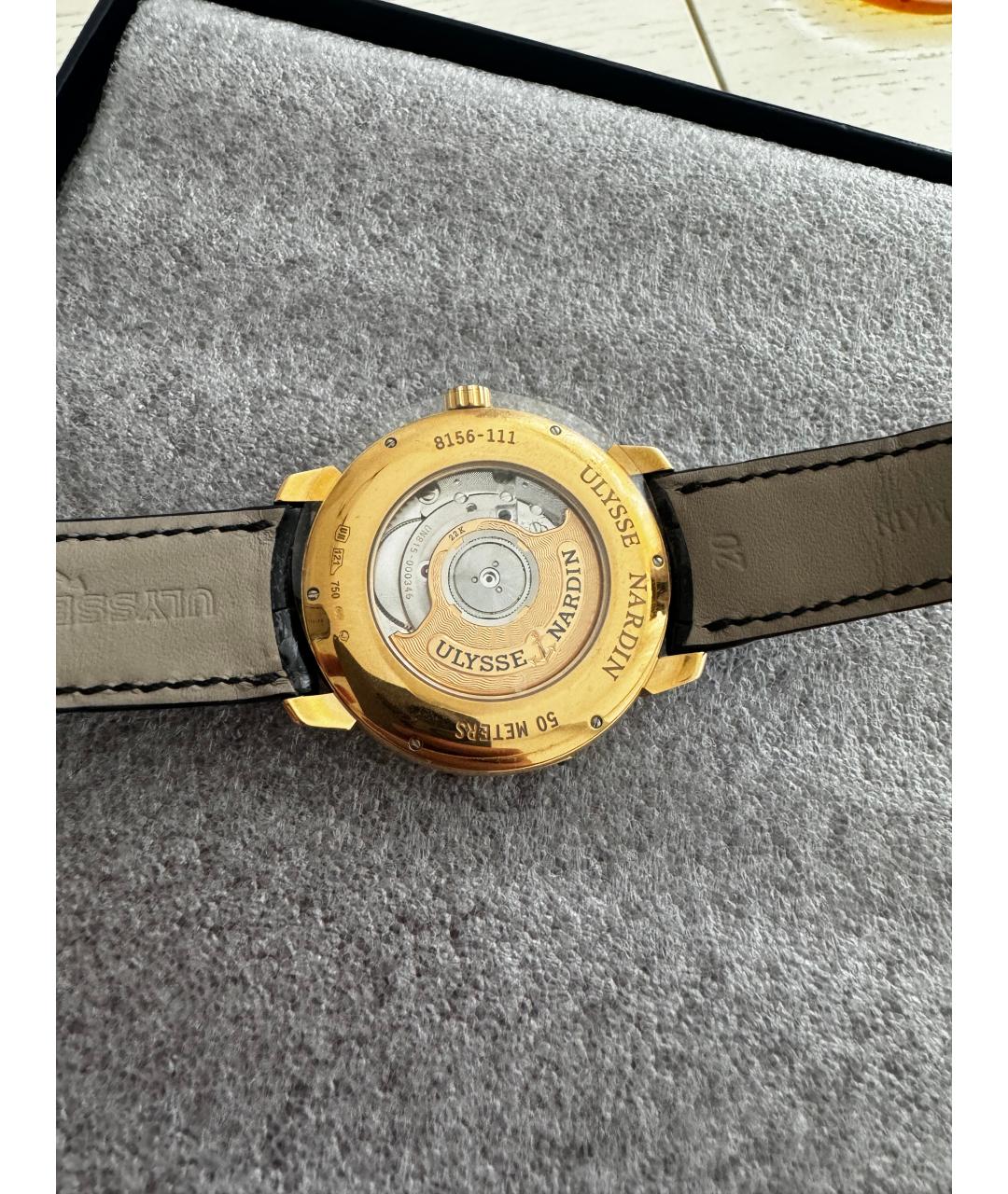 Ulysse Nardin Золотые часы из желтого золота, фото 3