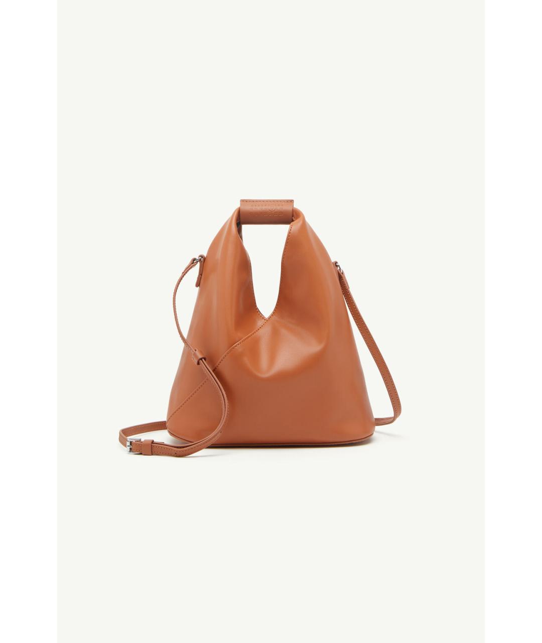MM6 MAISON MARGIELA Оранжевая синтетическая сумка с короткими ручками, фото 4