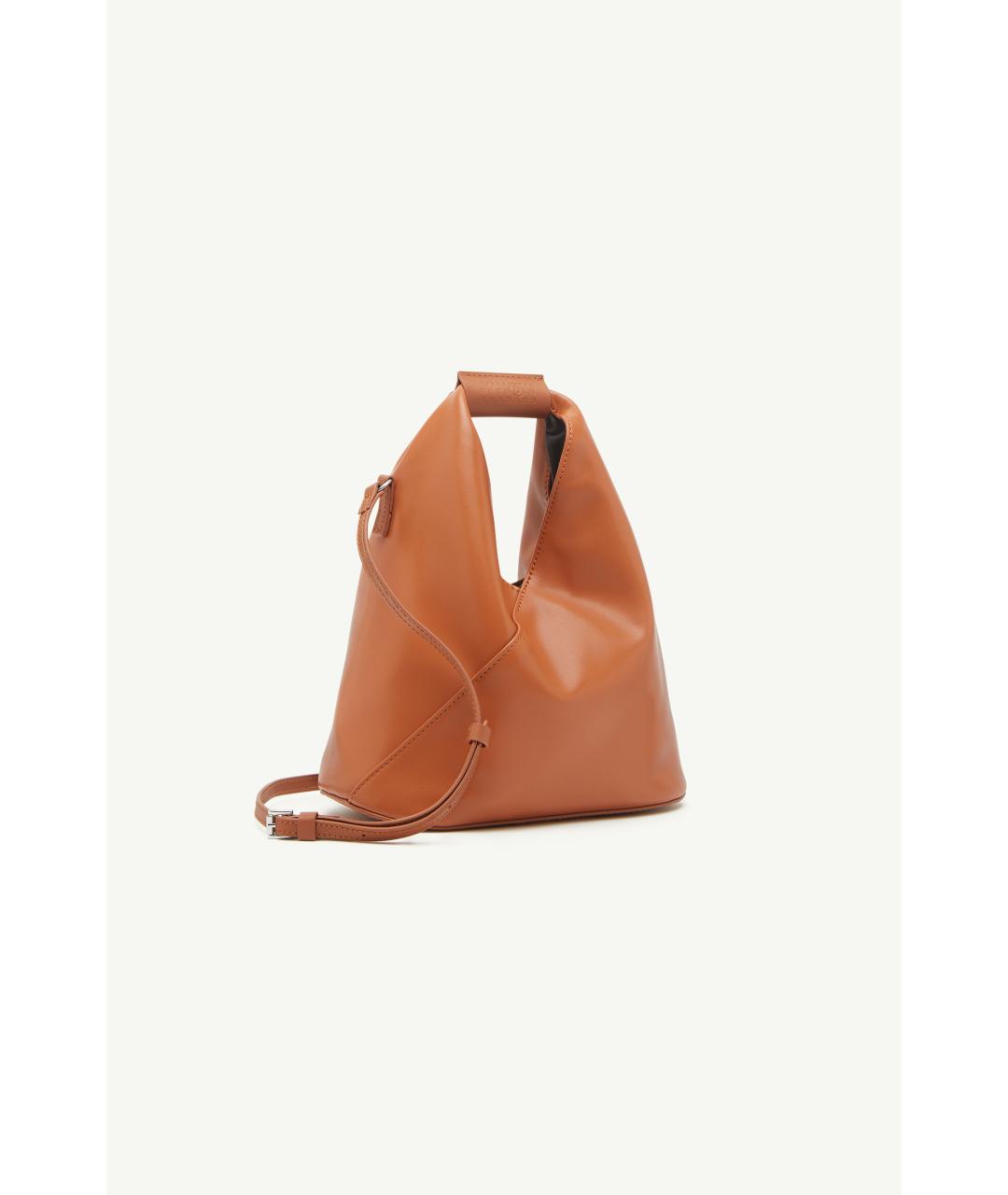 MM6 MAISON MARGIELA Оранжевая синтетическая сумка с короткими ручками, фото 3