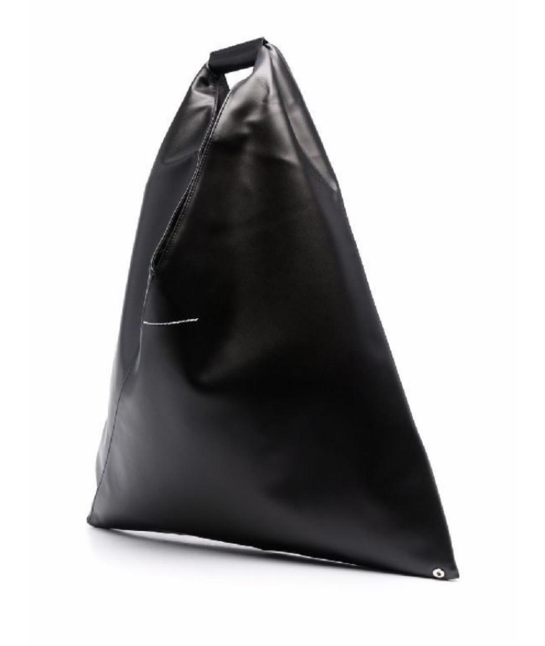 MM6 MAISON MARGIELA Черная синтетическая сумка тоут, фото 3