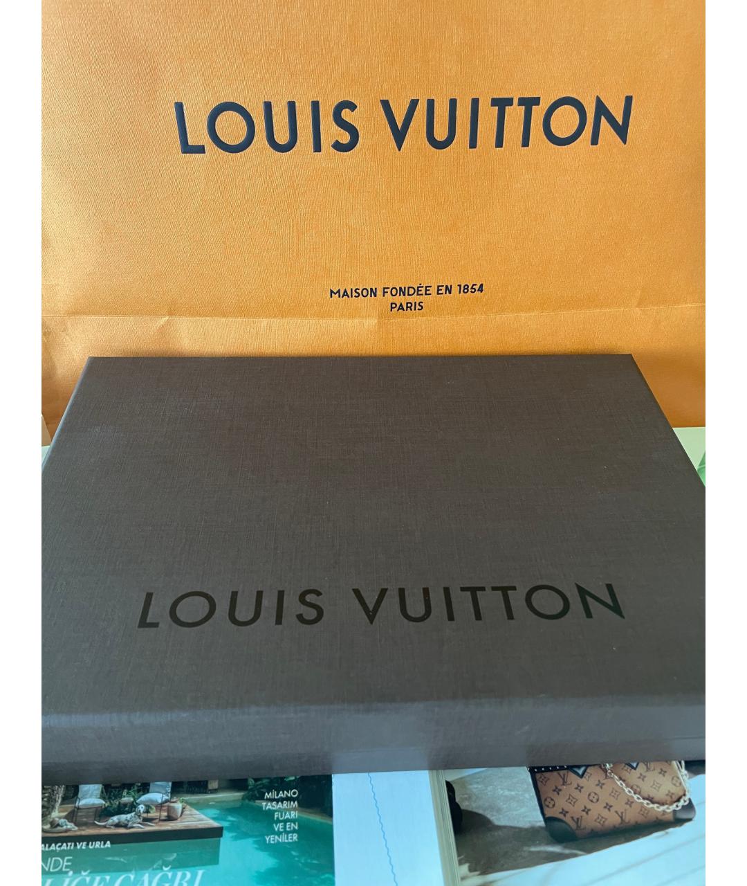 LOUIS VUITTON Серый хлопковый шарф, фото 4