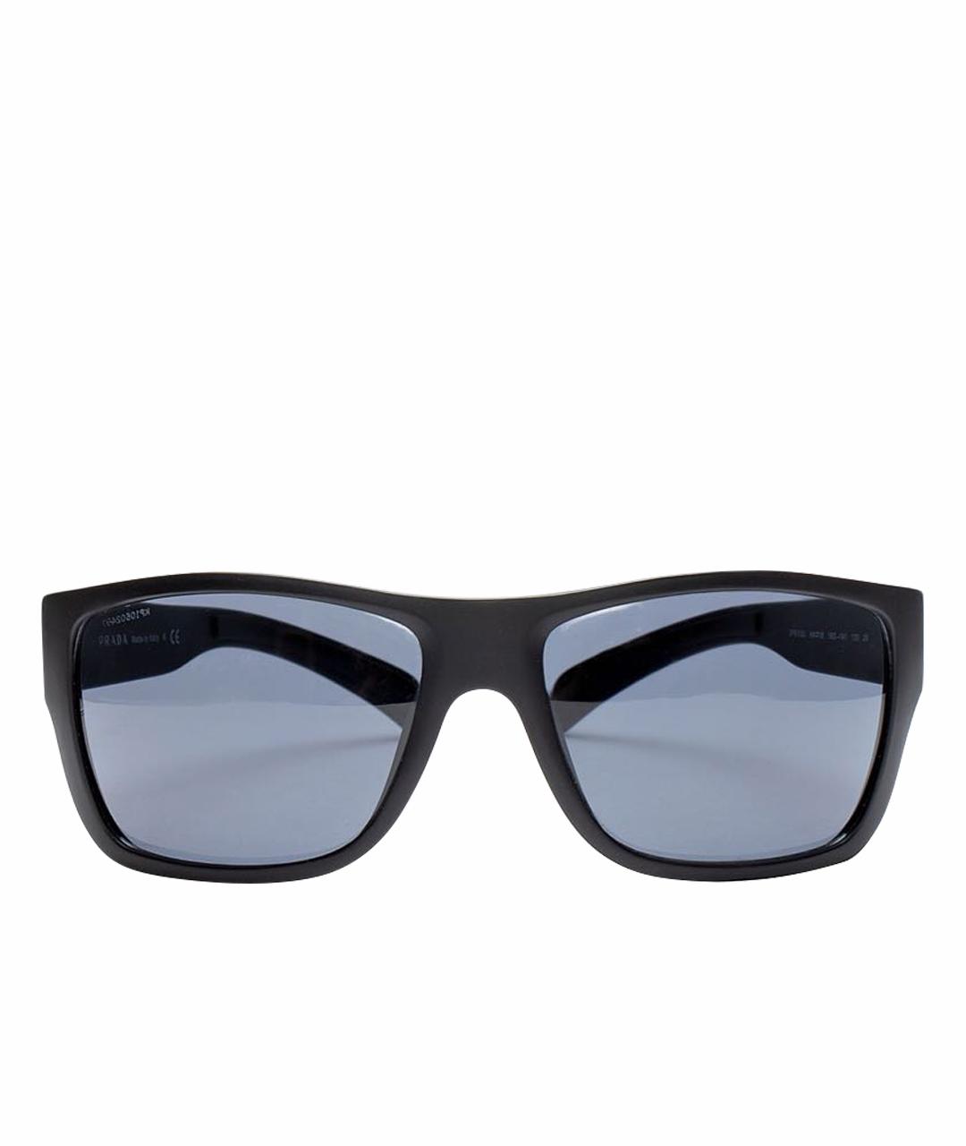 PRADA Черные пластиковые солнцезащитные очки, фото 1