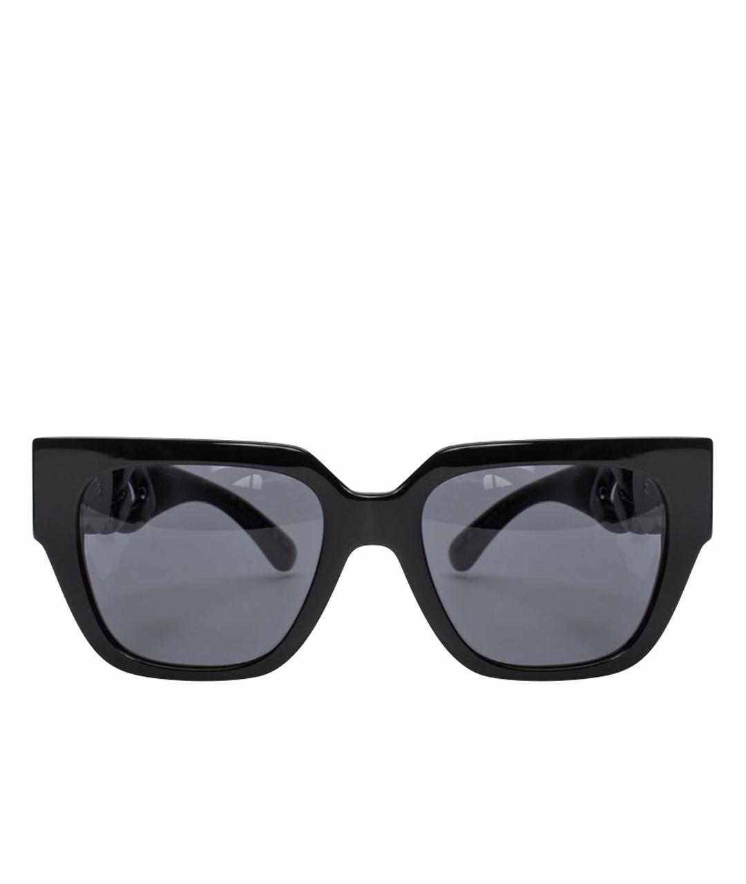 VERSACE Черные пластиковые солнцезащитные очки, фото 1