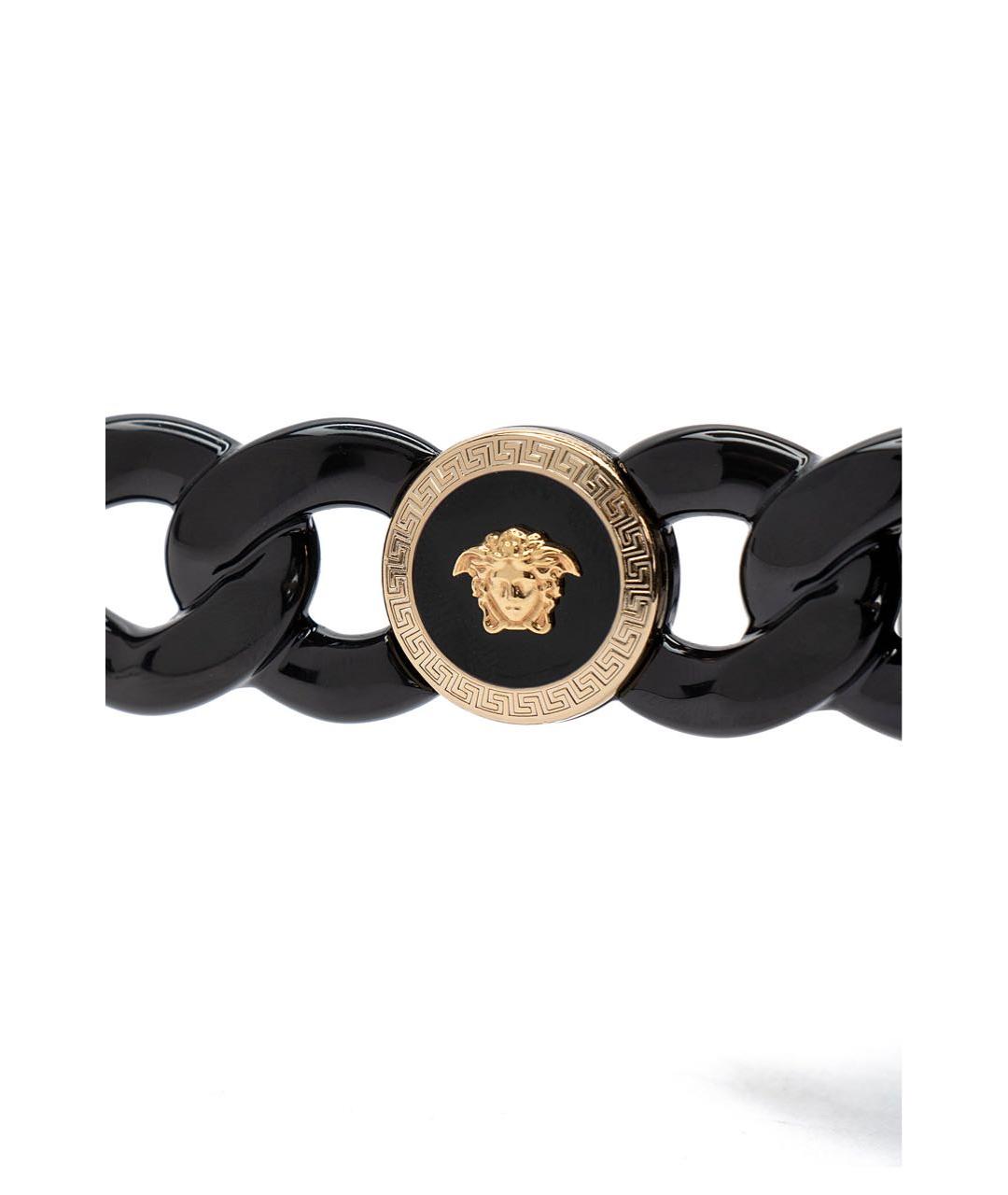 VERSACE Черные пластиковые солнцезащитные очки, фото 3