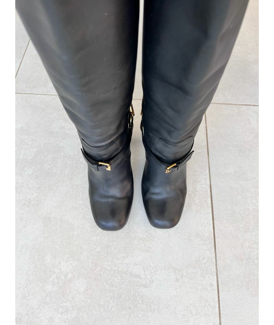 GUCCI Черные кожаные сапоги, фото 3