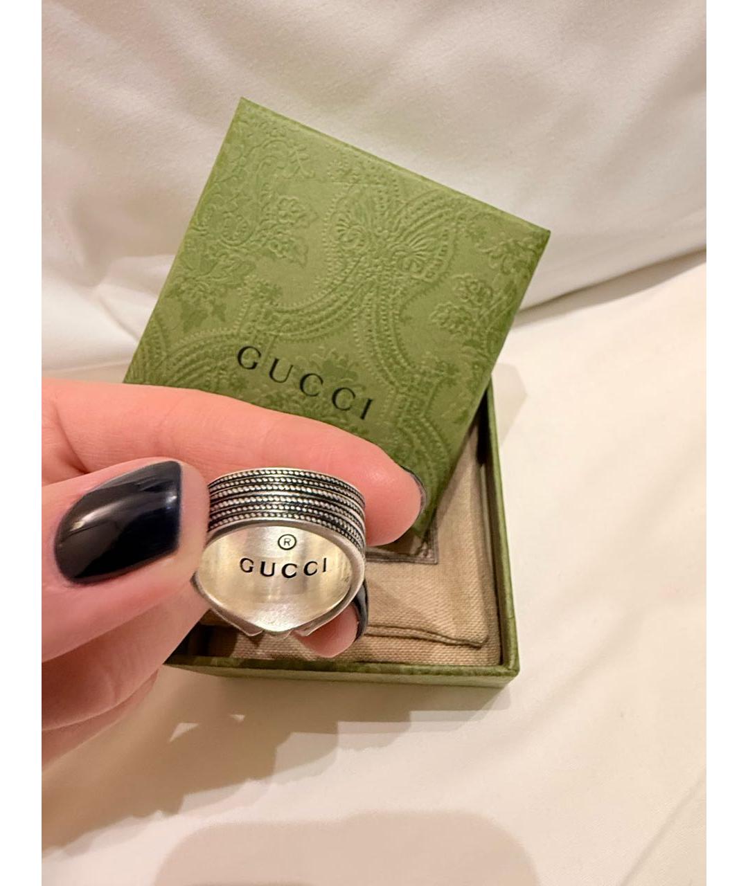 GUCCI Серебряное серебряное кольцо, фото 4
