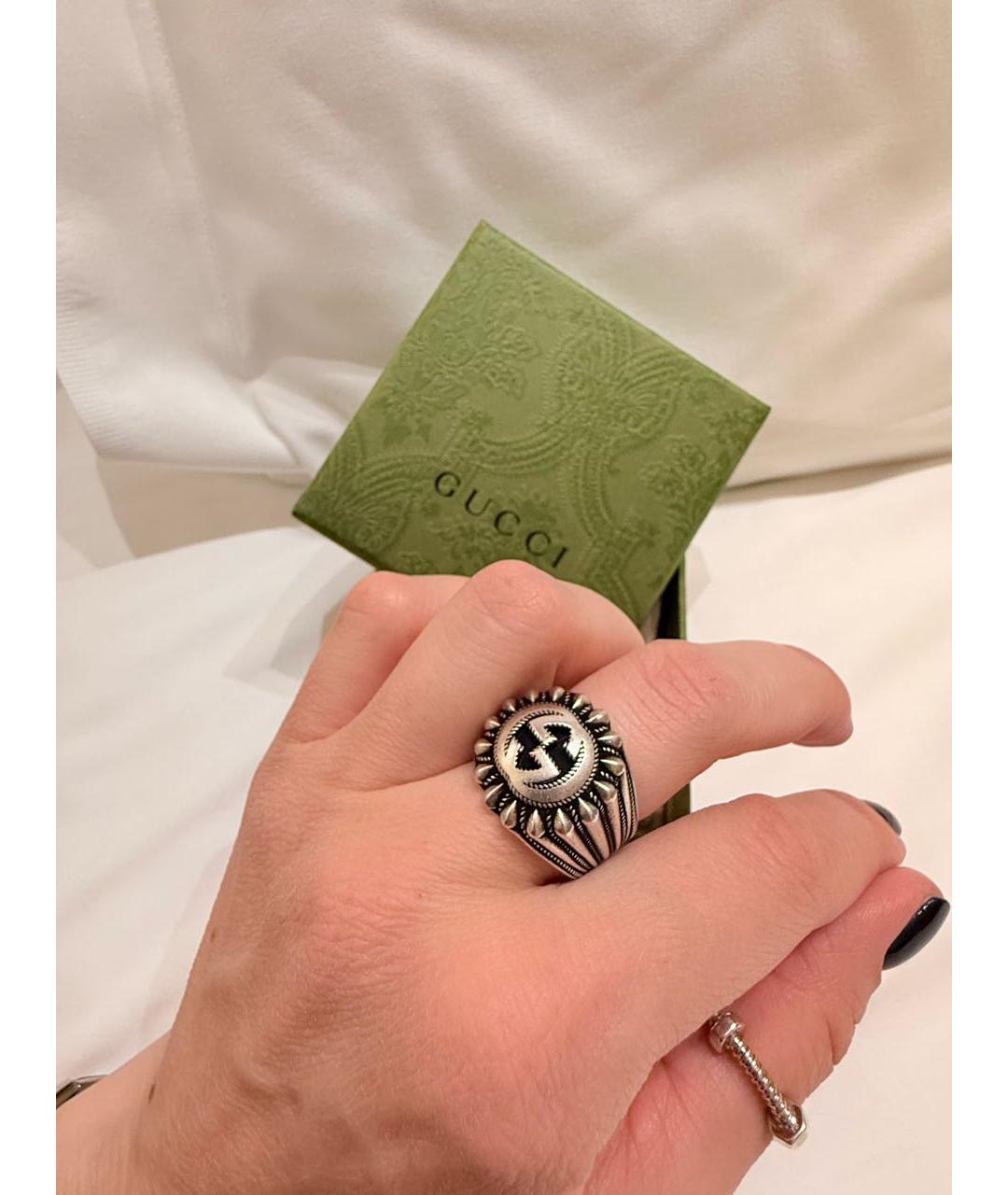 GUCCI Серебряное серебряное кольцо, фото 3