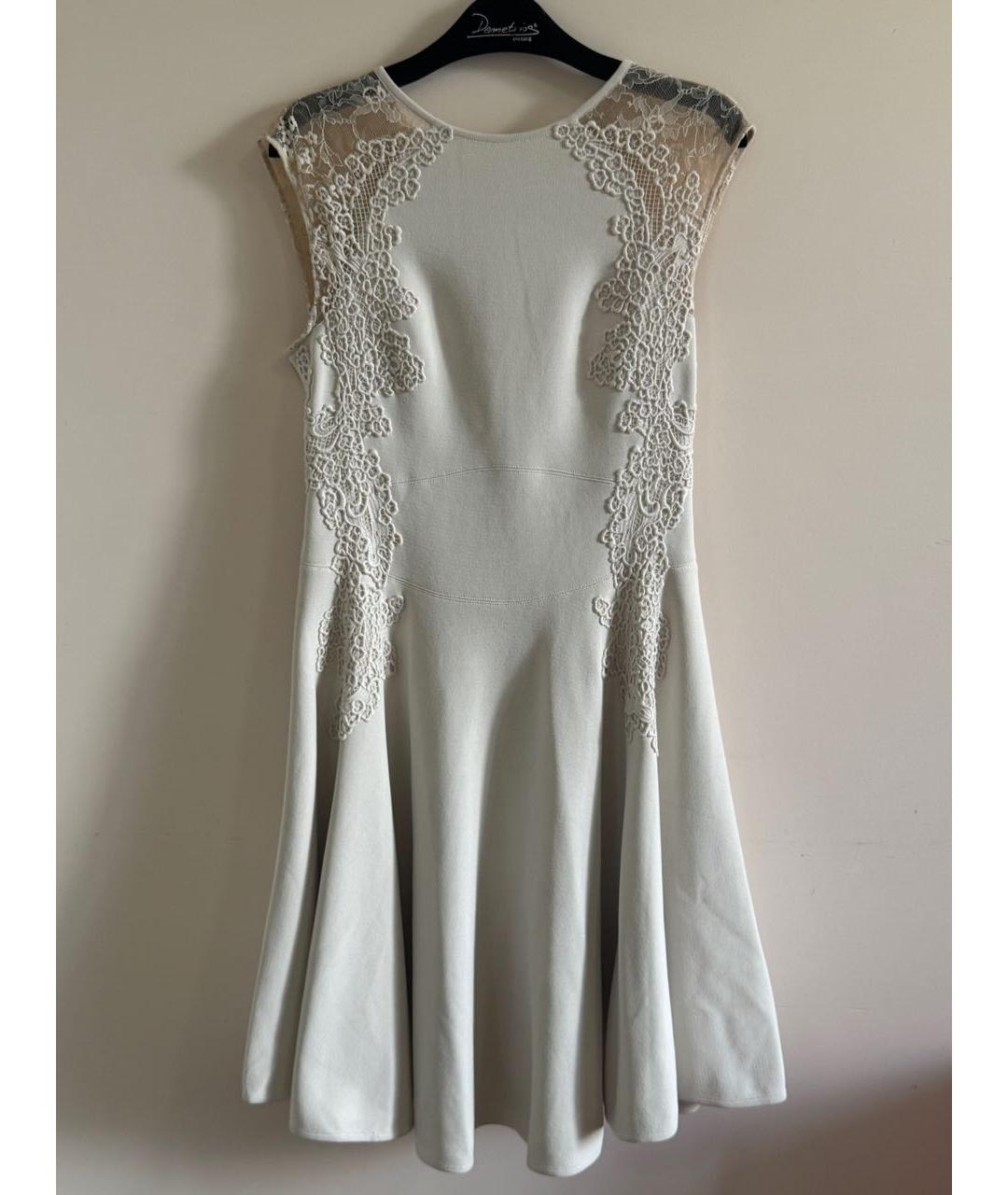 ELIE SAAB Бежевое вискозное платье, фото 9