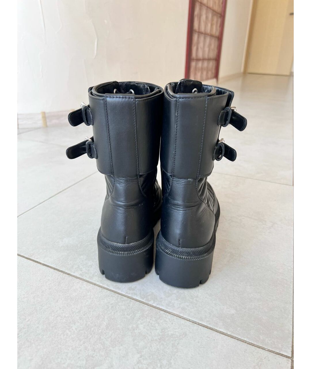 GUCCI Черные кожаные ботинки, фото 4