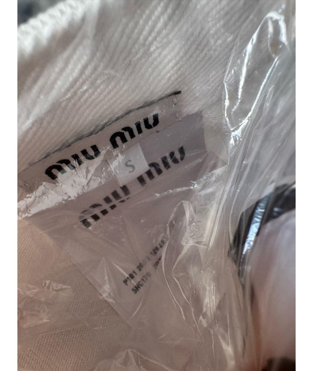 MIU MIU Белая хлопковая кепка, фото 5