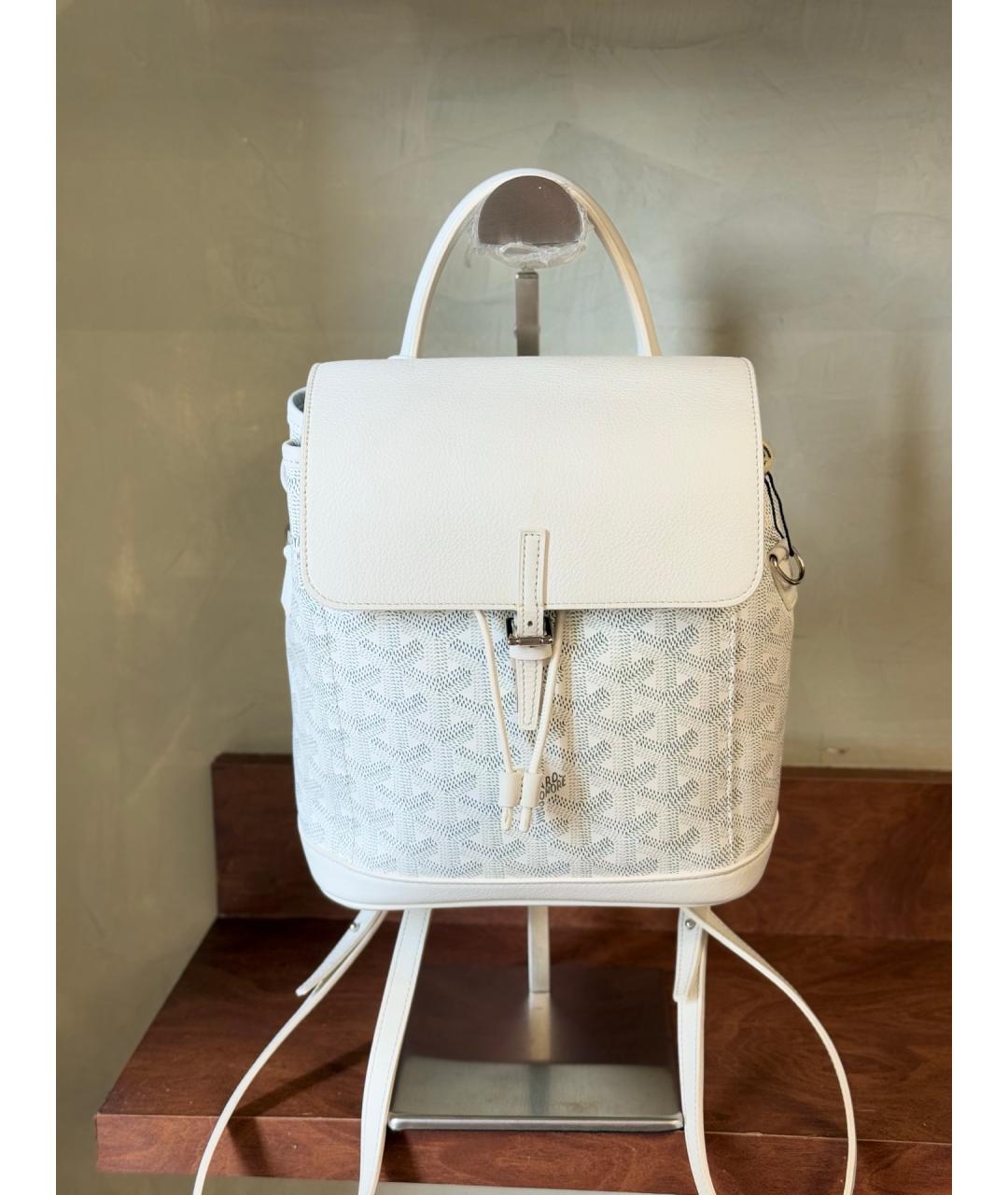 GOYARD Белый рюкзак из искусственной кожи, фото 9