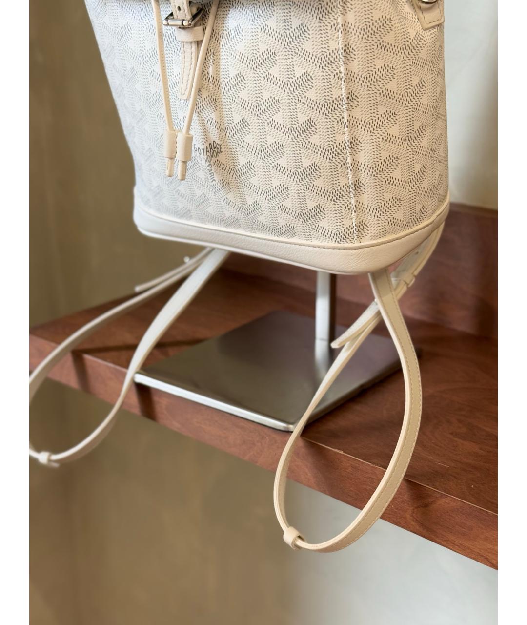 GOYARD Белый рюкзак из искусственной кожи, фото 3