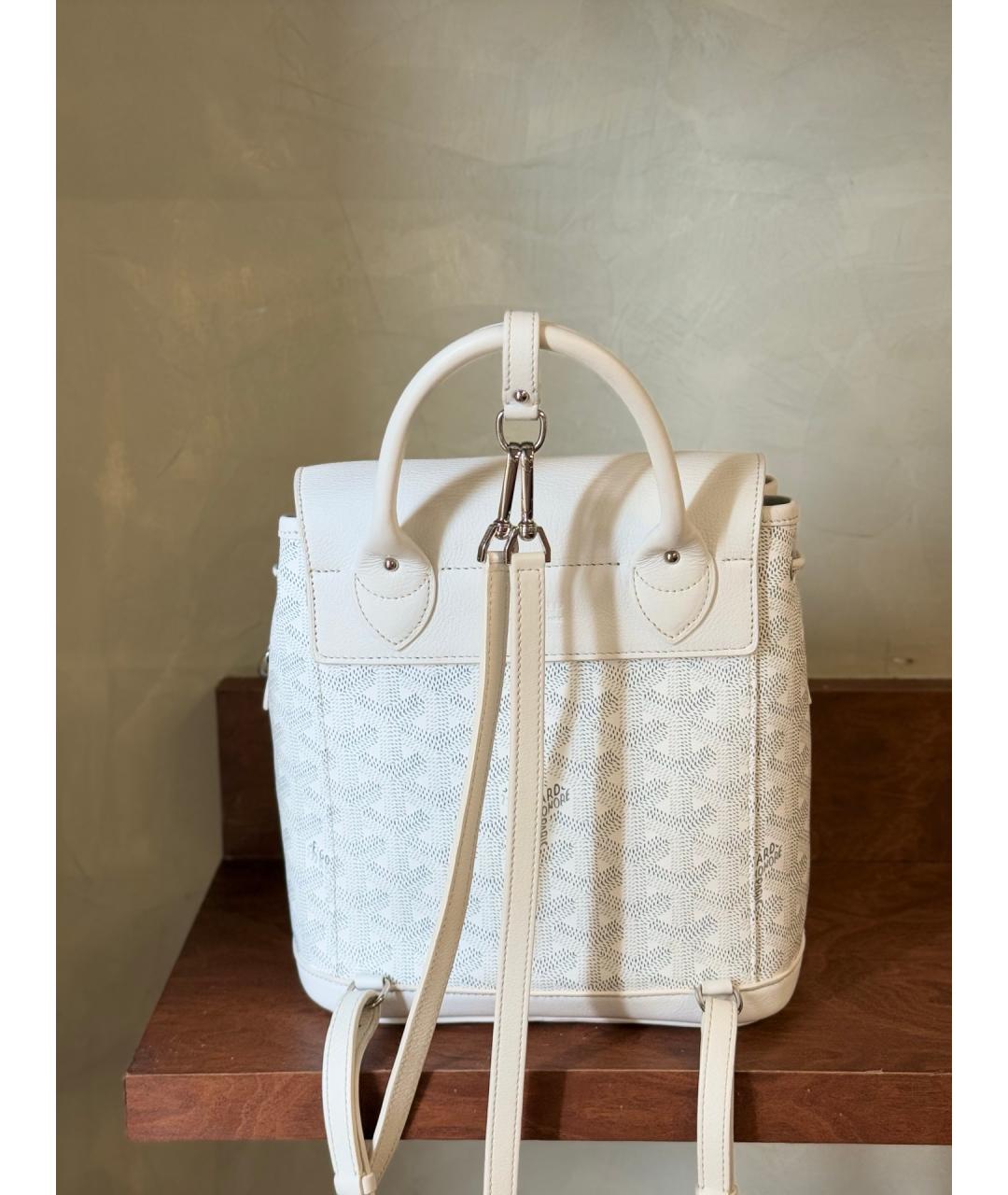 GOYARD Белый рюкзак из искусственной кожи, фото 5