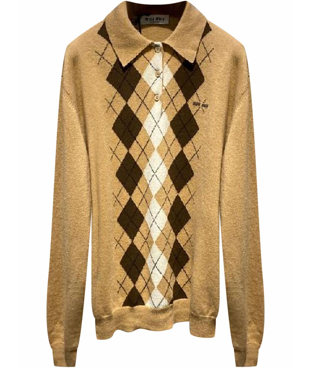 MIU MIU Горчичный джемпер / свитер, фото 1