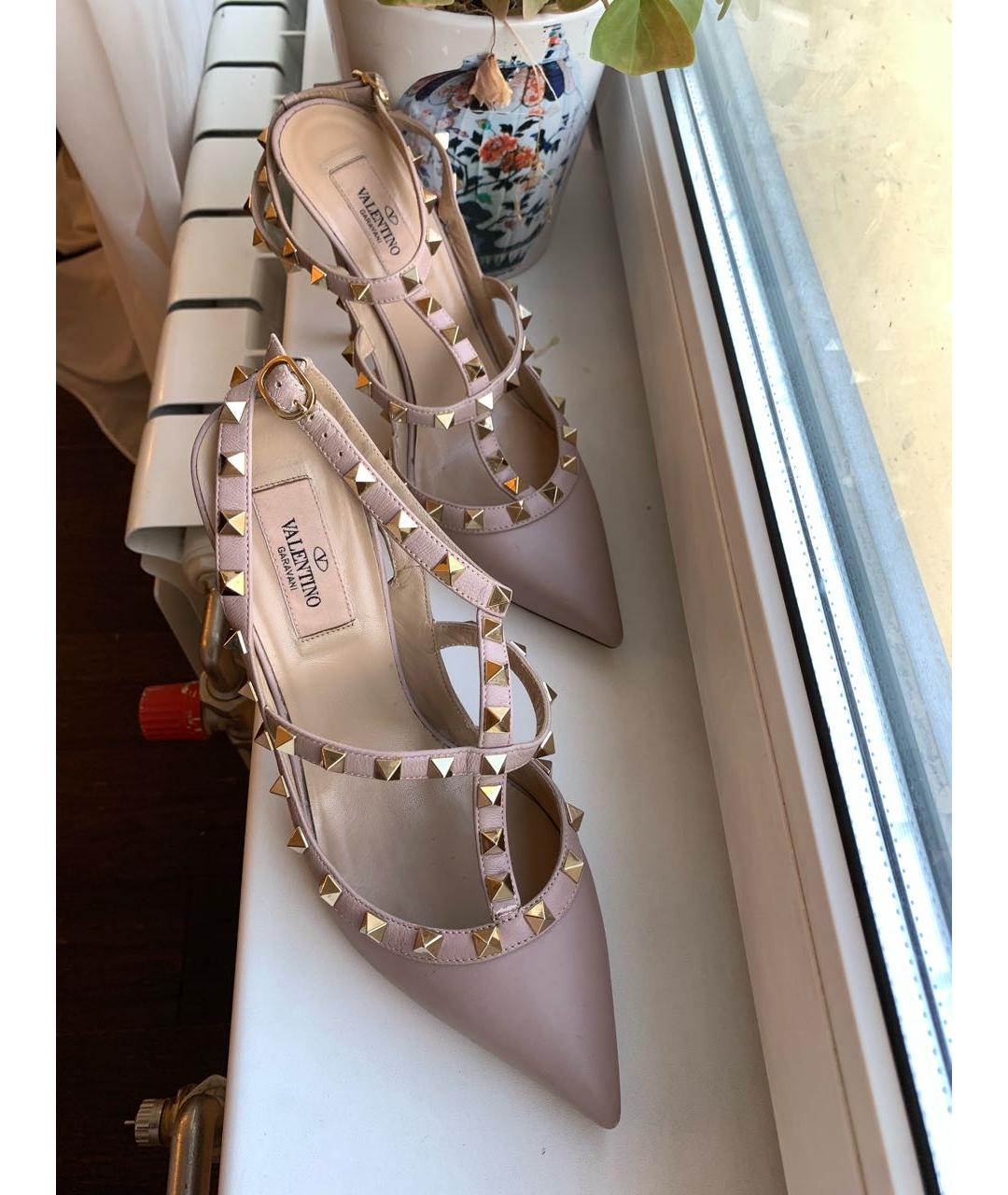 VALENTINO Бежевые кожаные туфли, фото 3