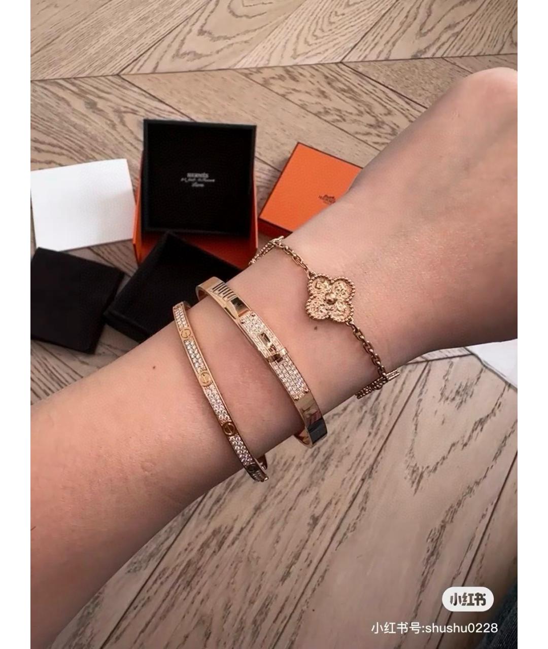 HERMES Золотой браслет из розового золота, фото 3