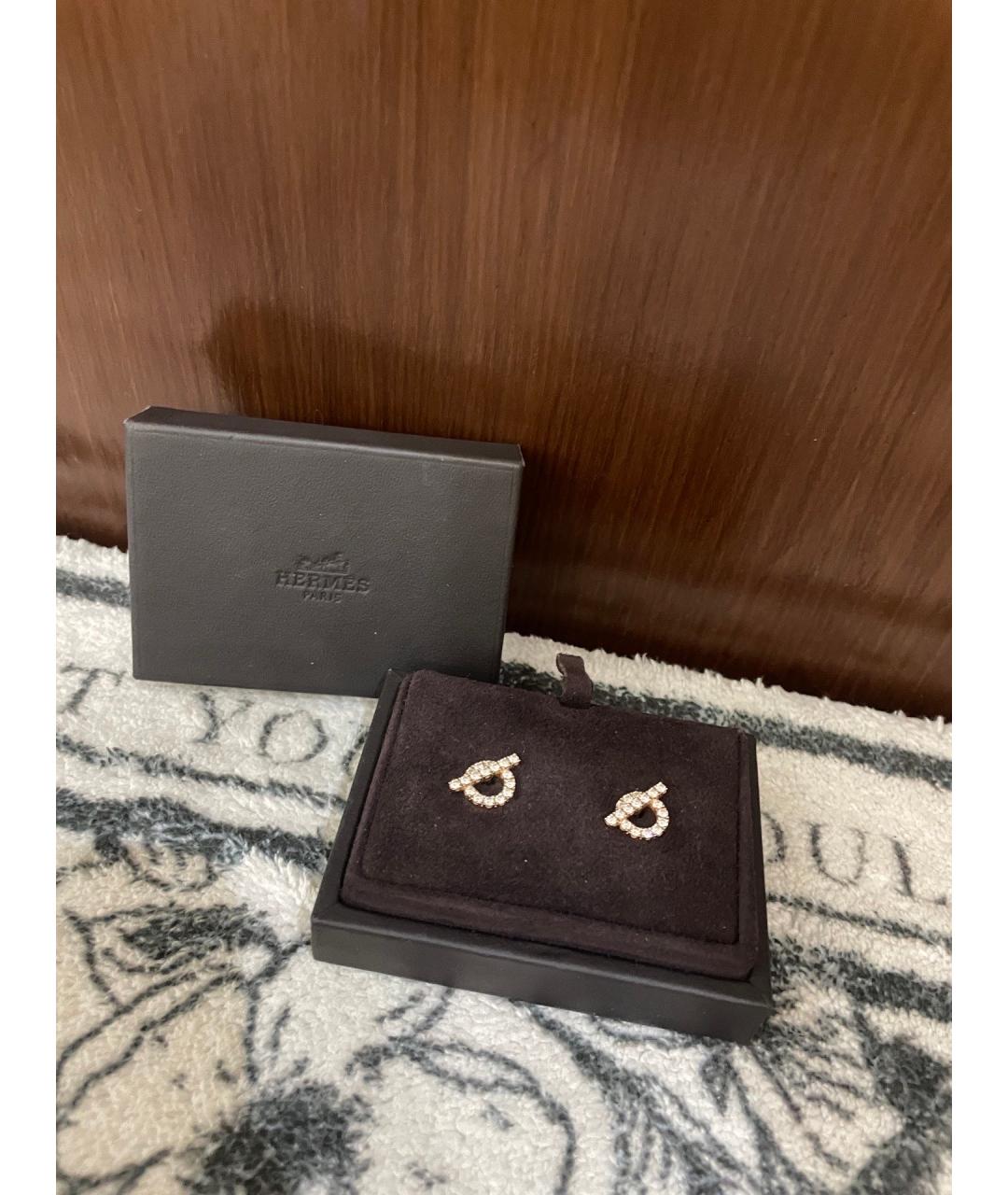 HERMES Золотые серьги из розового золота, фото 5