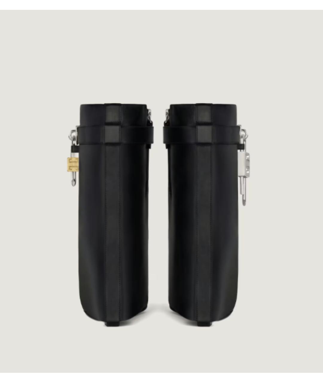 GIVENCHY Черные кожаные сапоги, фото 2