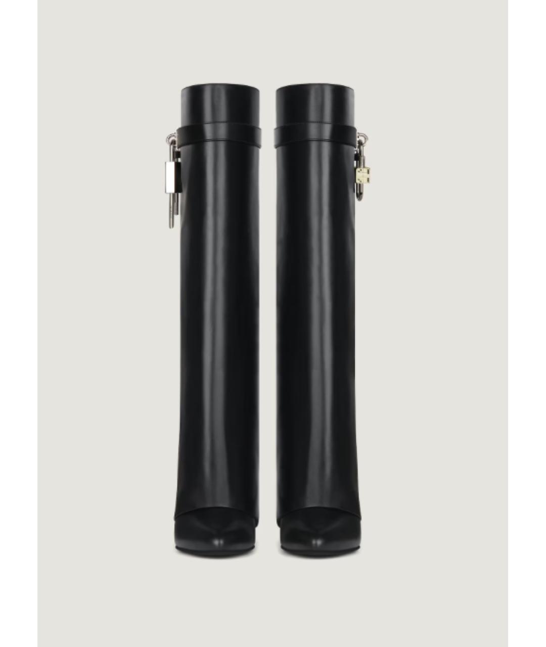 GIVENCHY Черные кожаные сапоги, фото 2