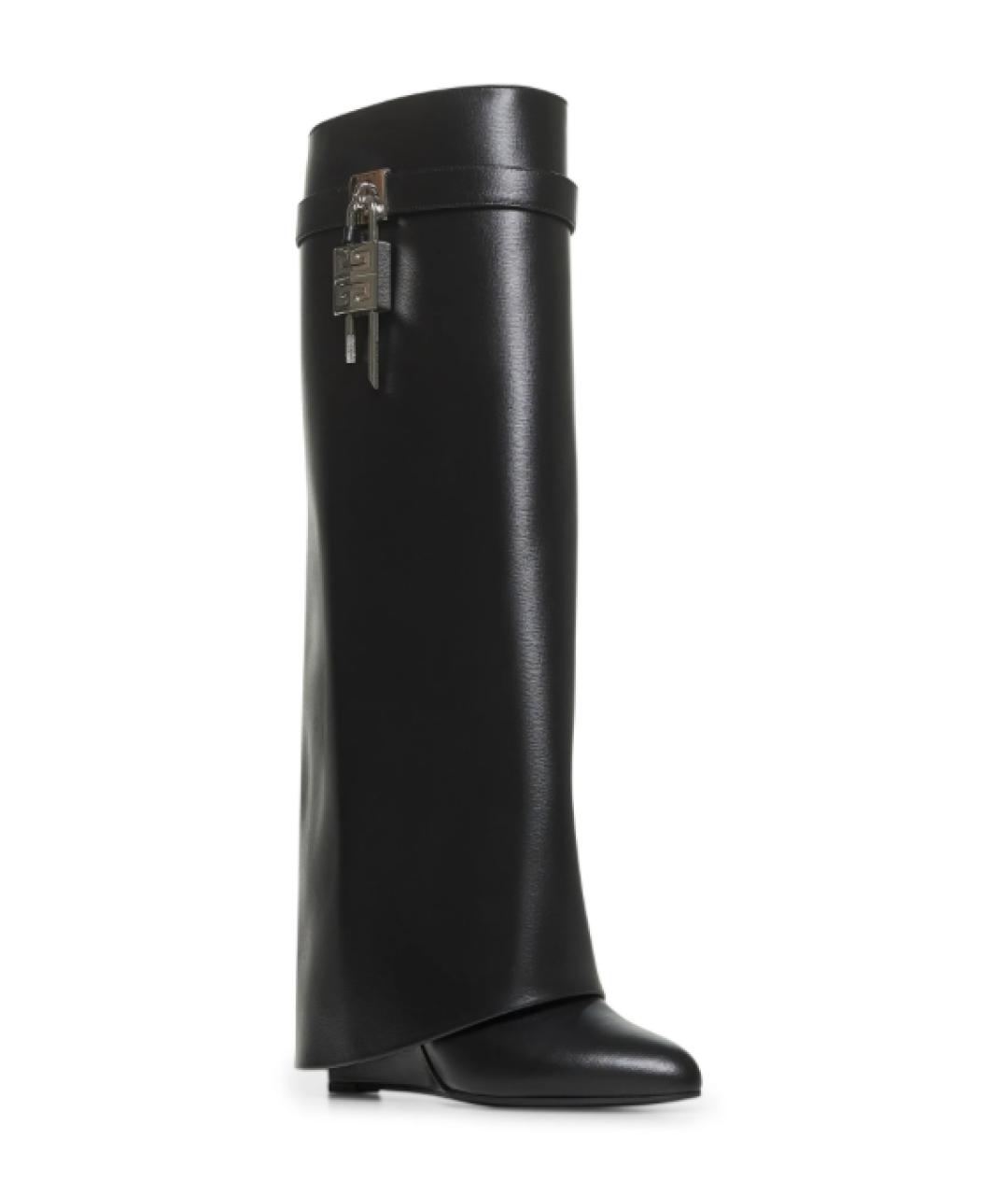 GIVENCHY Черные кожаные сапоги, фото 4